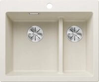 BLANCO PLEON 6 Split | Granitsp&uuml;le aus SILGRANIT softwei&szlig; | Einbau von Oben 