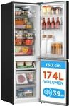 Comfee 174L K&uuml;hl-Gefrierkombination,150cm H,39dB, Low Frost,180&deg; flipregal | 150cm