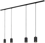 BRILONER - Schienensystem Rail Komplettset, 4x GU10 Pendel, Einspeisung,