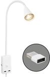BRILONER - Leselampe mit USB Port, Ein/Aus-Schalter, schwenkbar, Stecker,...
