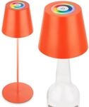 BRILONER - 3 in 1 RGBW LED Tischlampe kabellos IP44 mit Touch, dimmbar, Akku &