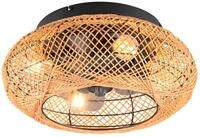 Reality Leuchten Deckenventilator mit Beleuchtung Lillesand R67302126, Metall...