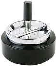 APS Drehaschenbecher "KLASSIKER", Ascher, Aschenbecher aus verchromtem Metall, Deckel