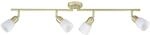 BRILLIANT Lampe Sofia Spotrohr 4flg messing/wei&szlig;-alabaster | 4x D45, E14, 40W,