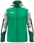 JAKO Kinder Kapuzenjacke Dynamic, gr&uuml;n/wei&szlig;/dunkelgr&uuml;n, 164