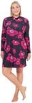 Ulla Popken Damen gro&szlig;e Gr&ouml;&szlig;en &Uuml;bergr&ouml;&szlig;en Plus Size Badekleid FullCoverage
