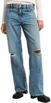 G-STAR Damen Judee Low Waist Loose Jeans Blau (Antique Faded Ripped Fjord