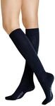 Hudson Damen Kniestr&uuml;mpfe Relax Cotton w&auml;rmend Marine 0337 35-38