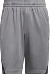 adidas Herren Legends 3-Stripes Basketball Shorts, Grey Three/Black, S 5 inch