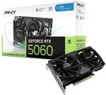PNY GEFORCE RTX&trade; 5060 8GB Overclocked Dual Fan DLSS 4 Graphics Card