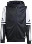 adidas Unisex Kinder Squadra25 Hoody Kids Sweatshirt, Black/White, 7-8 Years