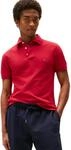 Tommy Hilfiger Herren Poloshirt Kurzarm 1985 Slim Fit, Mehrfarbig (Medium Red),...