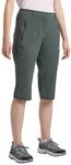 Jack Wolfskin Damen Hikeout 3/4 Pants Wanderhose, Slate Green, 38 EU