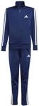 adidas Unisex Kids ESSENTIALS CLIMACOOL STRIPES TRACKSUIT, dark blue/white, 15-16