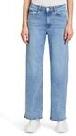Betty & Co Damen High Waisted-Jeans mit weitem Bein 44, Light Blue Denim