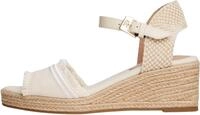 Tommy Hilfiger Damen Wedge Espadrilles Fringe Canvas mit Keilabsatz, Elfenbein