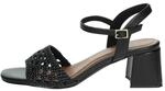 MARCO TOZZI Damen Sandalen mit Absatz Elegant mit Lochmuster, Schwarz (Black), 41 EU