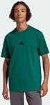 adidas Herren Essentials Small Logo Single Jersey Shirt, Collegiate Green/Black, XXL