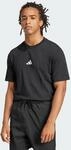 adidas Herren Essentials Small Logo Single Jersey Shirt, Black/White, L