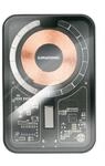 Grundig Drahtlos Power Bank Transparent 5000mAh &ndash; Externe Batterie USB-C EIN- und