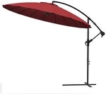 VOUNOT Ampelschirm 300 cm Rund, Shanghai Sonnenschirm mit Kurbelvorrichtung,