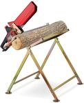 Relaxdays S&auml;gebock mit Kettens&auml;genhalterung, Kettenschutz, Messstab, bis 120 kg,