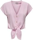 ONLY Damen Onlsiesta Ss Knot Lin Bl Shirt PNT Noos, Pirouette, Large
