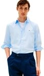 Tommy Hilfiger Herren Hemd Langarm Regular Fit Popelinehemd, Blau (Sweet Blue), XL