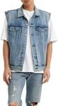 Levi's RELAXED TRUCKER VEST MED INDIGO - WORN IN
