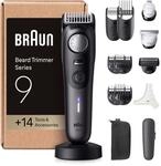 Braun Barttrimmer Series 9, Elektrischer Bartschneider Herren mit 14...
