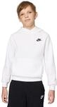 Nike FD3000-100 K NSW Club FLC HDY LBR Sweatshirt Unisex White/Black Gr&ouml;&szlig;e S