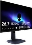 Alienware 27 Gaming Monitor - AW2725Q, 4K UHD (3840x2160), 240Hz, QD OLED, 0.03ms,