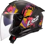 LS2, Jet-Motorradhelm VERSO II WINGZ Black Yellow, XL