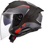 LS2, Jet-Motorradhelm VERSO II AIR Black Red, S