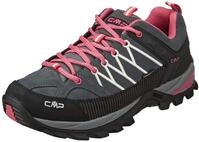 CMP Rigel Low Wmn Trekking Shoes Wp Damen Wanderschuhe, Grau Pink Hellblau Grey Fuxia