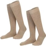 Hudson Herren Kniestr&uuml;mpfe Only 2-Pack w&auml;rmend Beigemel. 0723 39-42