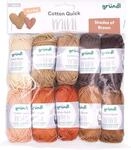 Gr&uuml;ndl Wolle Cotton Quick Mini Shades 10 Minikn&auml;uel 15 g, Braun | d&uuml;nne...