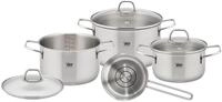 ELO 4-teiliges Topfset Twice, Edelstahl, mit &Ouml;l-Dosiersystem (Oil Optimizer),