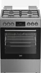Beko FBM62320XDSL Freistehender Herd, Multifunktionsofen mit Gaskochfeld, 72 l