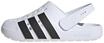 adidas Unisex Adilette 2.0 Clog Sandal, Cloud White/Core Black/Cloud White, 40.5 EU