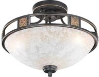 Trio Leuchten LED Deckenleuchte Quinta 608100324, Metall rostfarbig, Glas