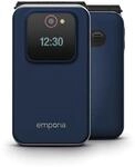 emporiaJOY-LTE, Seniorenhandy, Klapphandy ohne Vertrag, Mobiltelefon mit Notruftaste,