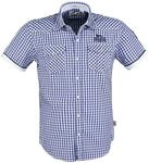 Lonsdale Herren Kurzarmhemd schmale Passform Berny L, Navy/Ice