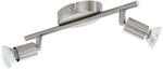 EGLO LED Deckenleuchte Buzz-LED, 2 flammige Deckenlampe, Deckenstrahler aus Metall in