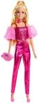 Barbie Deluxe Style-Puppe #5 in rosafarbenem Metallic-Outfit, blond, mit glitzerndem