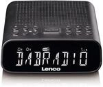 Lenco CR-606BK - Kompakter Radiowecker mit DAB+/UKW, Bluetooth&reg; 5.3, dimmbarem