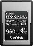 SanDisk PRO-Cinema CFexpress Type-A-Speicherkarte 960 GB (Lesen bis zu 1.800 MB/s,