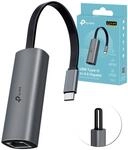 TP-Link UE302C 2.5G-Port USB C LAN Adapter, USB C Ethernet Adapter RJ45 2500Mbps