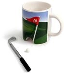 GOLF Tasse mit Ball und Golfschl&auml;ger