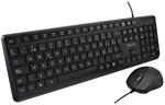 V7 CKU350ES Tastatur und Maus, schwarz, QWERTY Spanisch